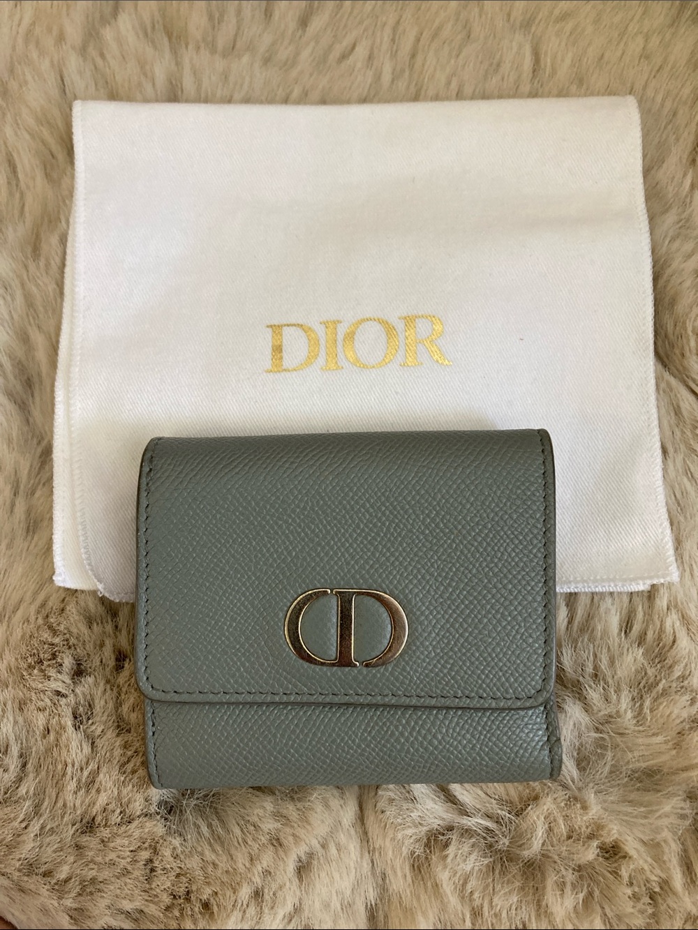 Dior Compact Wallet Grey